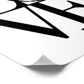 LIEBE, Schwarz und Weiß, moderne, schicke Glam-Kun Poster (Ecke)