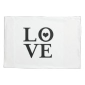 Liebe Schwarz & Weiß Moderner Chic Kissenbezug (Rückseite)