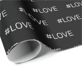 Liebe Schwarz-Weiß-Muster Geschenkpapier (Rolleneckpunkt)