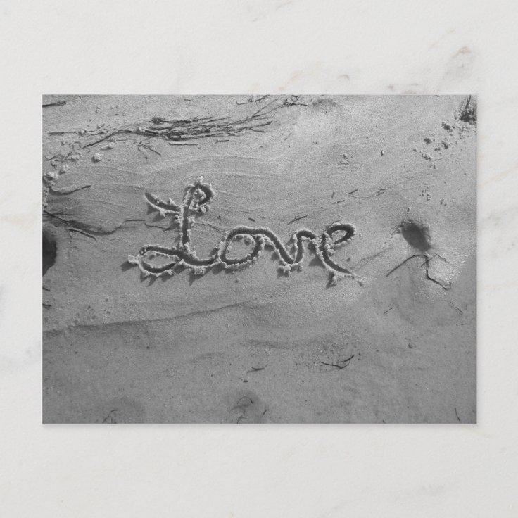 Liebe Schwarz/Weiß Postkarte Zazzle.de