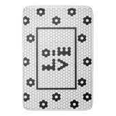 Liebe Schwarz-Weiß-Tile-Design Badematte (Vorderseite Vertikal)