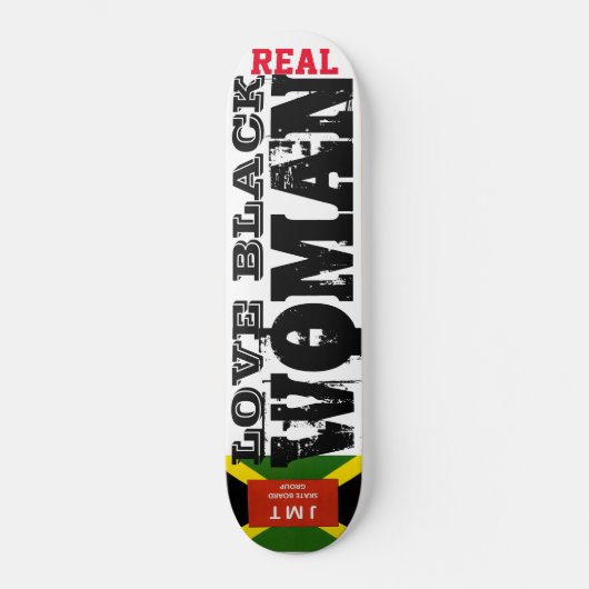 LIEBE SCHWARZE FRAU Skateboard (Vorderseite)