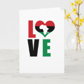 Liebe Schwarze Geschichte Monat afrikanische Flagg Karte (Gelbe Blume)