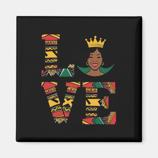 Liebe Schwarze Geschichte Monat Starke Afroamerika Magnet (Vorne)