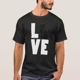 Liebe schwarze Katze Haustier Männer dunkle Katze T-Shirt