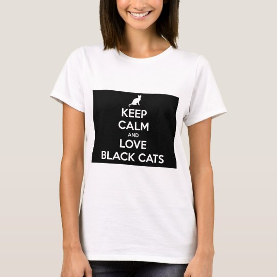 Liebe-schwarze Katzen T-Shirt
