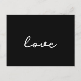 Liebe schwarze Postkarte