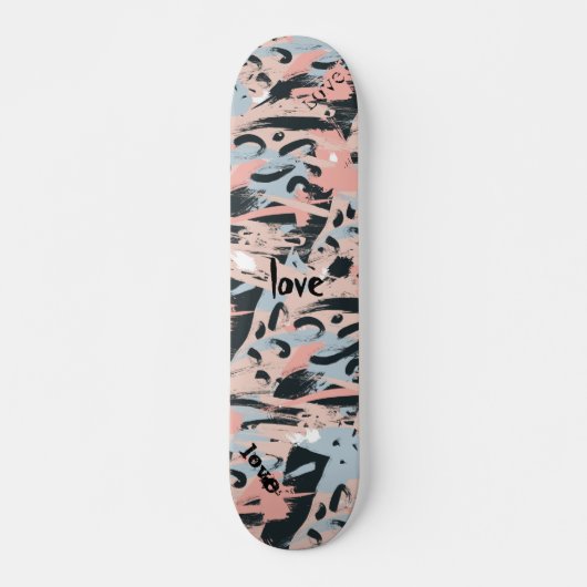 LIEBE Schwarze Rose Skateboard (Vorne)