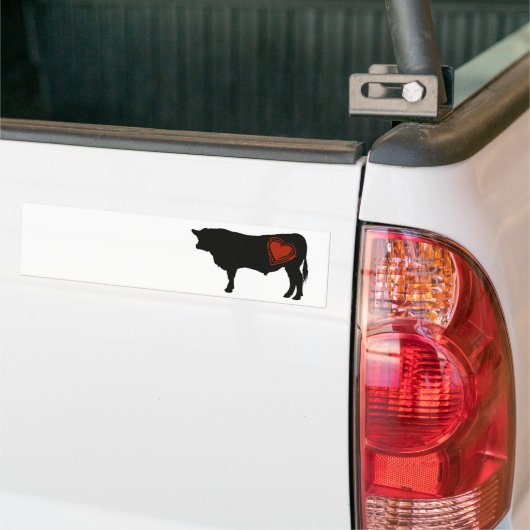 Liebe-schwarzes Angus-Rindfleisch Autoaufkleber (Auf Lkw)