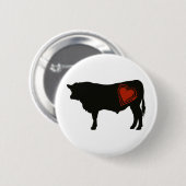 Liebe-schwarzes Angus-Rindfleisch Button (Vorne & Hinten)