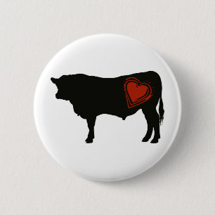 Liebe-schwarzes Angus-Rindfleisch Button