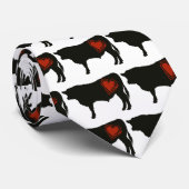 Liebe-schwarzes Angus-Rindfleisch Krawatte (Gerollt)