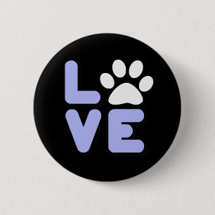 LIEBE - Schwarzes/Blaues Button