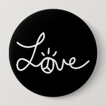 Liebe-schwarzes Button