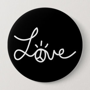 Liebe-schwarzes Button