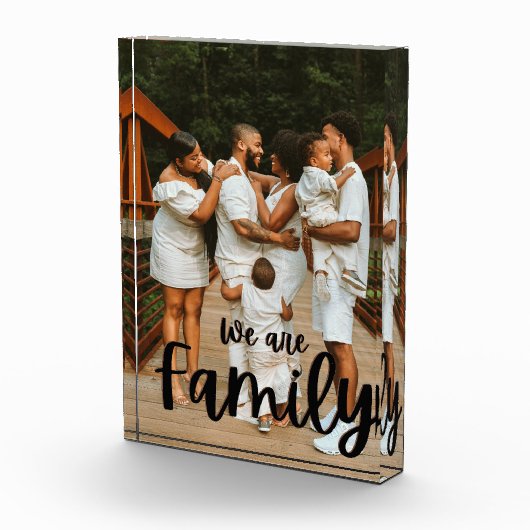 Liebe Schwarzes Skript Benutzerdefinierter Familie Fotoblock (Rechts)