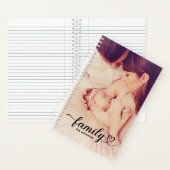 Liebe Schwarzes Skript Personalisiertes Foto Notizblock (Innen)