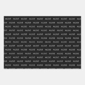 Liebe Schwarzes Weiß Muster Geschenkpapier Set (Vorderseite 2)