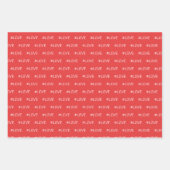 Liebe Schwarzes Weiß Muster Geschenkpapier Set (Vorderseite)