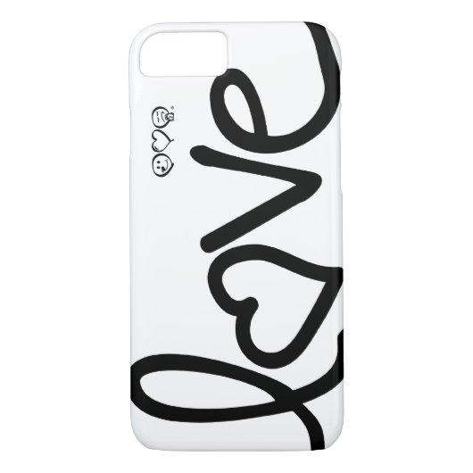 Liebe - Schwarzweiss-Typografie Case-Mate iPhone Hülle (Rückseite)