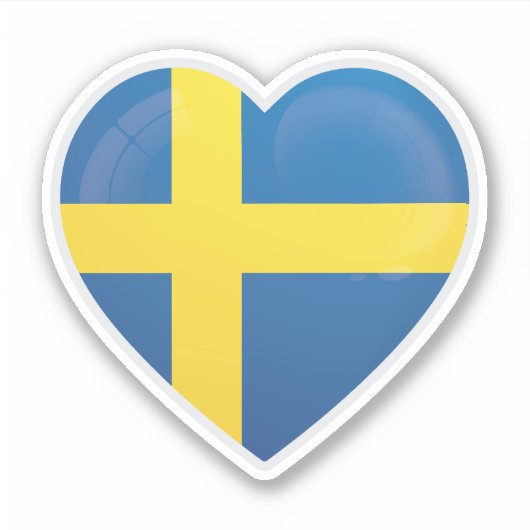 Liebe Schweden Aufkleber (Vorderseite)
