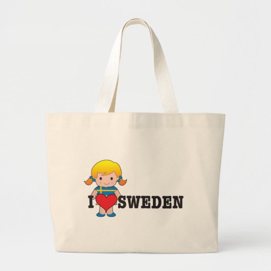 Liebe Schweden Jumbo Stoffbeutel (Vorne)