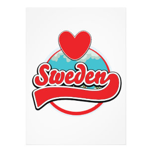 Liebe Schweden Vintages Logo Fotodruck