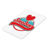 Liebe Schweden Vintages Logo Magnet (Linke Seite)