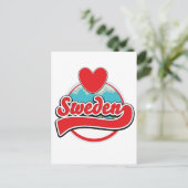 Liebe Schweden Vintages Logo Postkarte (Stehend Vorderseite)
