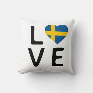 Liebe - Schwedenflagge Kissen
