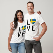 Liebe - Schwedenflagge T-Shirt (Unisex)