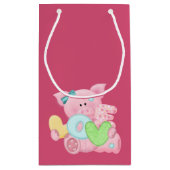 Liebe-Schwein-Geschenk-Tasche Kleine Geschenktüte (Rückseite)