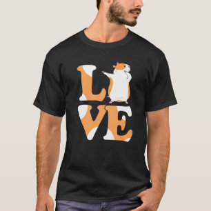 Liebe Schwein Grafische Guinea Schweinezüchter T-Shirt