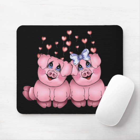 Liebe-Schweine Mousepad (Mit Mouse)