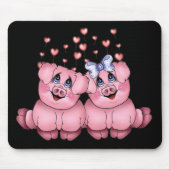 Liebe-Schweine Mousepad (Vorne)