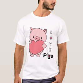 Liebe Schweine - Muster der nationalen Schweinetag T-Shirt