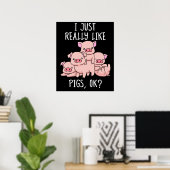 Liebe Schweinegeschenk Frauen Schweinegeschenke Ni Poster (Heimbüro)