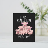 Liebe Schweinegeschenk Frauen Schweinegeschenke Ni Postkarte (Stehend Vorderseite)