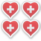 Liebe Schweiz: Herzensticker Aufkleber (Vorderseite)