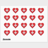 Liebe Schweiz: Herzensticker Herz-Aufkleber (Blatt)