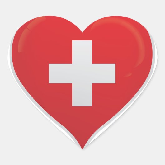 Liebe Schweiz: Herzensticker Herz-Aufkleber (Vorderseite)