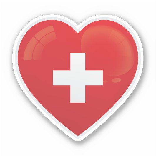 Liebe Schweiz Icon Sticker (Vorderseite)
