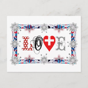 Liebe Schweiz Postkarte
