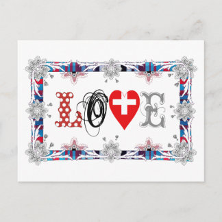Liebe Schweiz Postkarte