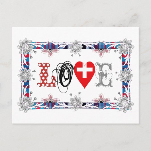 Liebe Schweiz Postkarte (Vorderseite)