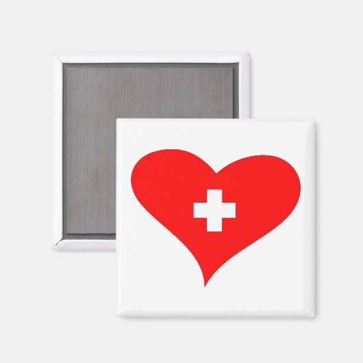 Liebe Schweiz - Schweiz Kühlschrankmagnet Schweiz (Vorderseite/Rückseite)