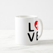 Liebe - Schweizer Flagge Kaffeetasse (VorderseiteRechts)