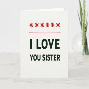Liebe Schwester Bold Statement Karte