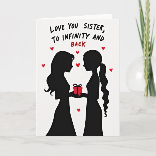 Liebe Schwester Infinity Karte (Vorderseite)