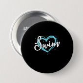 Liebe Schwimmen Schwimmerteam Herzlich Willkommen  Button (Vorne & Hinten)